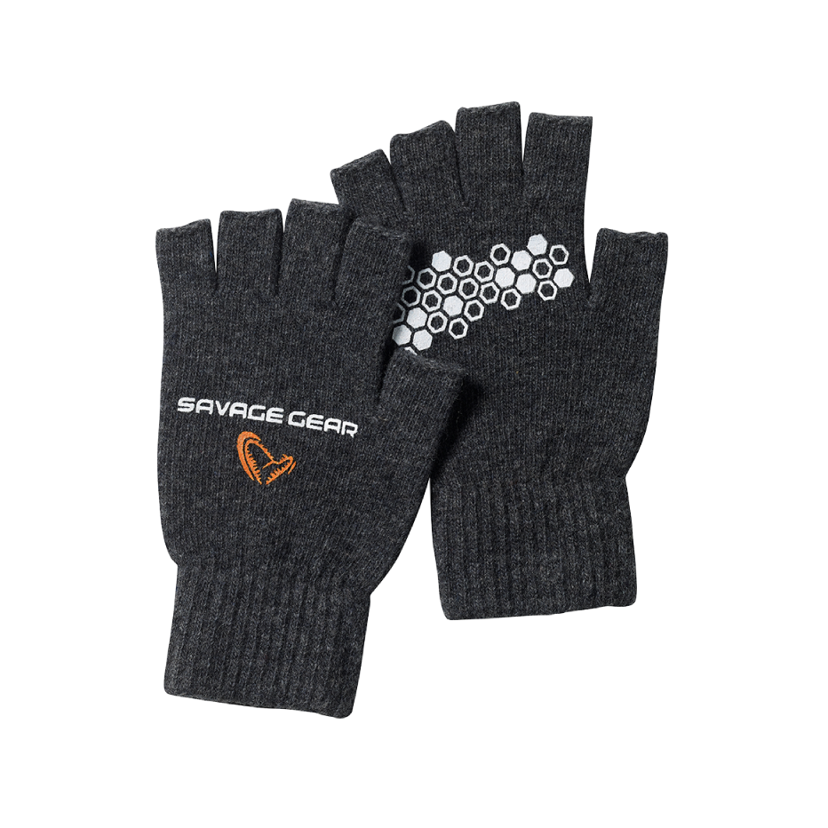 Pair of gloves Savage Gear Knitted Half Finger Glove