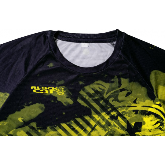 Tee Shirt UV Black Cat Fishing Jersey