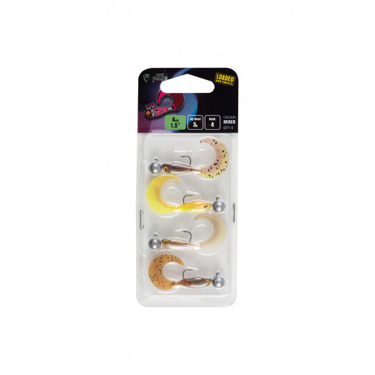Señuelo Suave Fox Rage Micro Grub Tail Color Mixto UV Pack Cargado