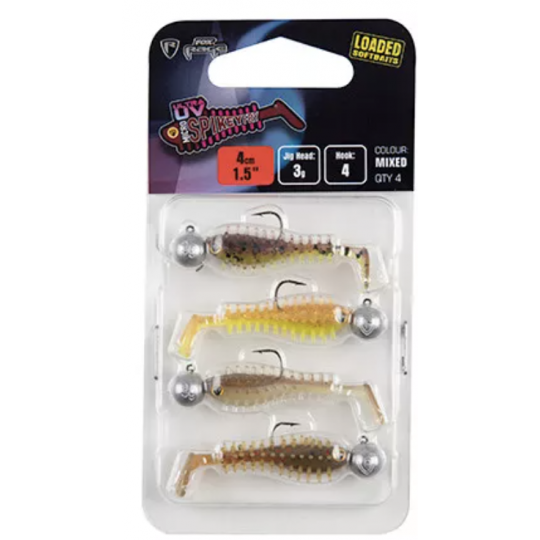 Gummifische Fox Rage Micro Spikey Fry UV 4cm Gemischte Farbe Geladen