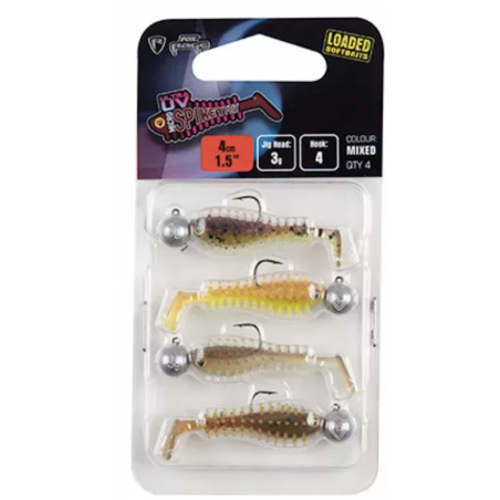 Gummifische Fox Rage Micro Spikey Fry UV 4cm Gemischte Farbe Geladen
