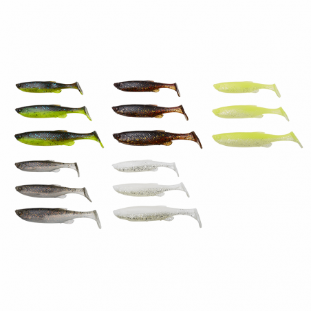 Kit Kunstköder Weiche Savage Gear Fat Minnow T-Tail