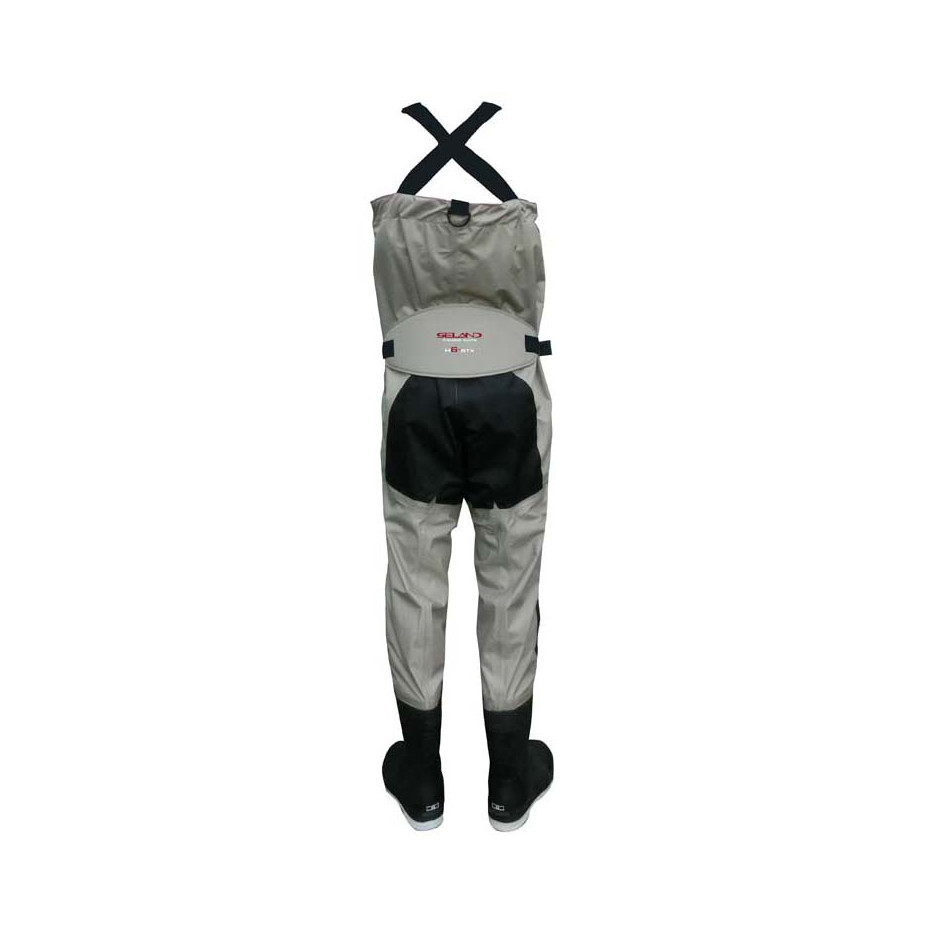 Waders Épaissis Homme Femme – Pantalon Pêche Bottes Intégrées – Poches Poitrine – Nylon Imperméable Respirant – Bretelles Réglables