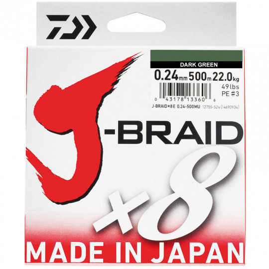 Braid Daiwa J Braid X8 Green 300m