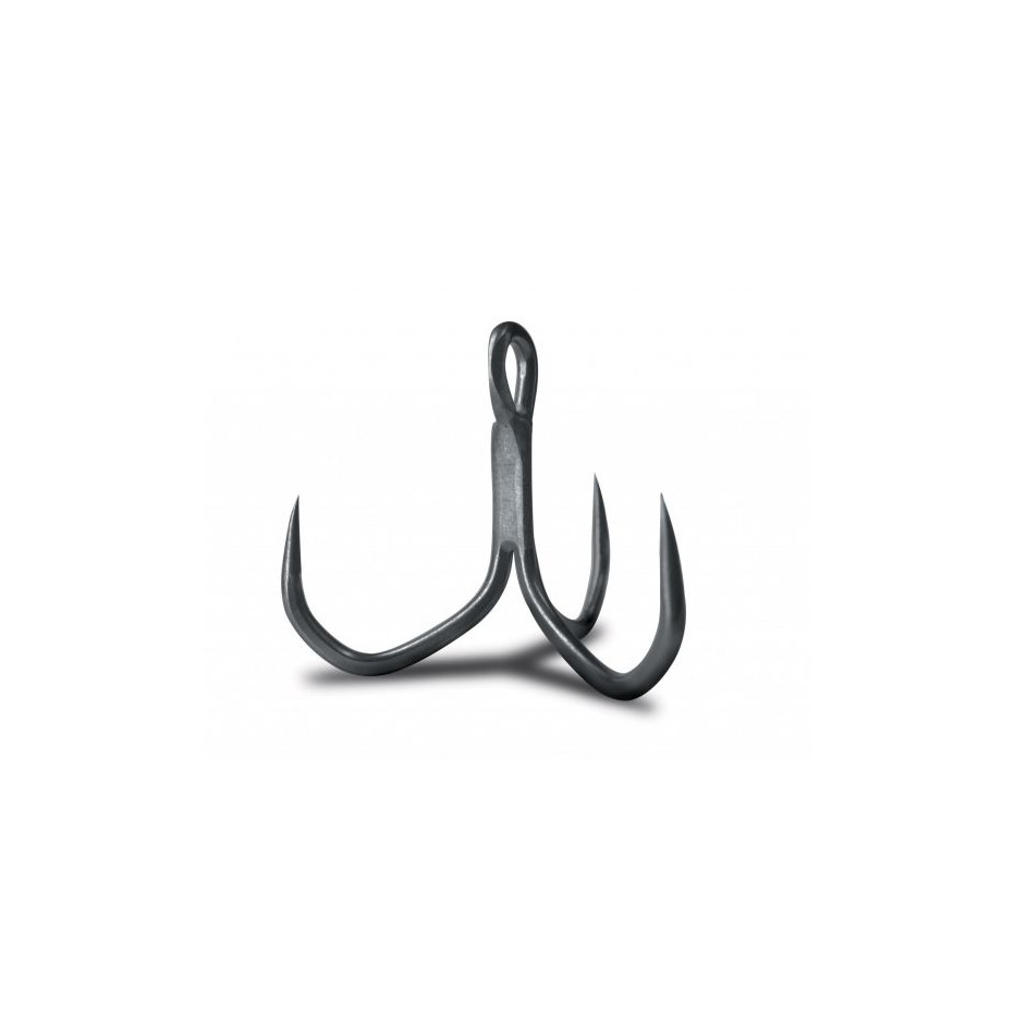 VMC 8573 Barbarian Treble Hooks – Black Nickel – 10 Pack – Barbed