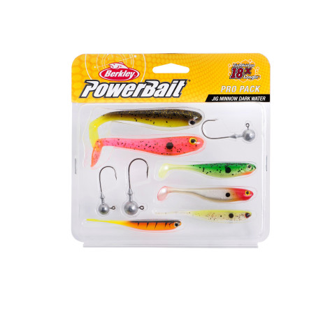 Kit Kunstköder Weiche Berkley Powerbait Pro Pack Pilker Minnow Dunkles Wasser