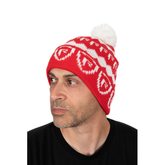 Hat Fox Rage Red & White Bobble Hat
