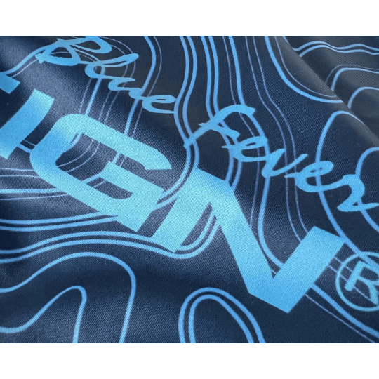 Camiseta con capucha UV Hot Spot Design Ocean Performance Bathymetry