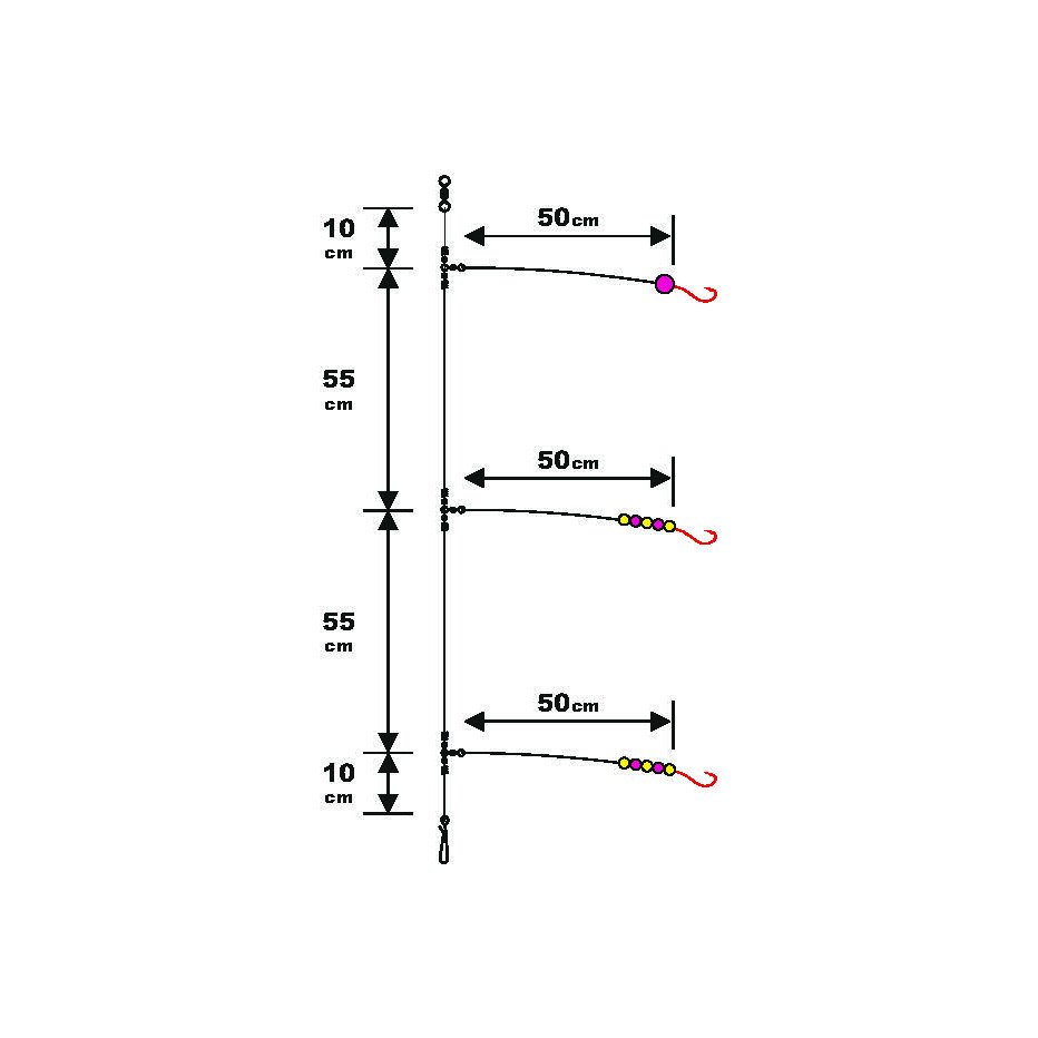 Bas De Ligne Surfcasting Sunset RS Competition Special Poisson Plat / Fluoro