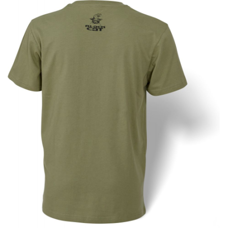 T-Shirt Black Cat Khaki