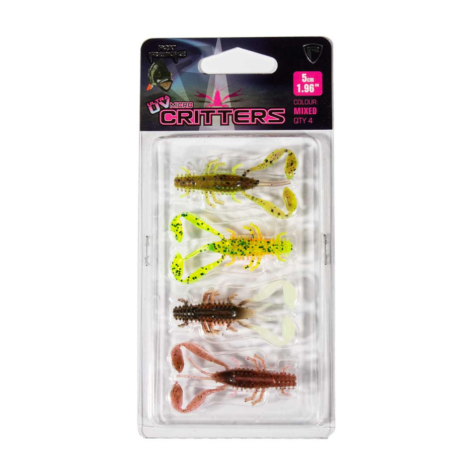 Gummifische Fox Rage Ultra UV Critters Gemischte Farbe