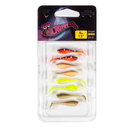 Gummifische Fox Rage Micro Fry 4cm UV gemischte Farbe