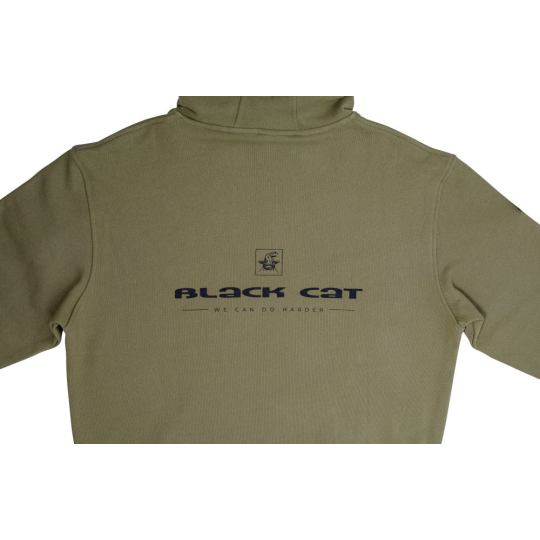Sweat Black Cat Cat Hoodie Khaki