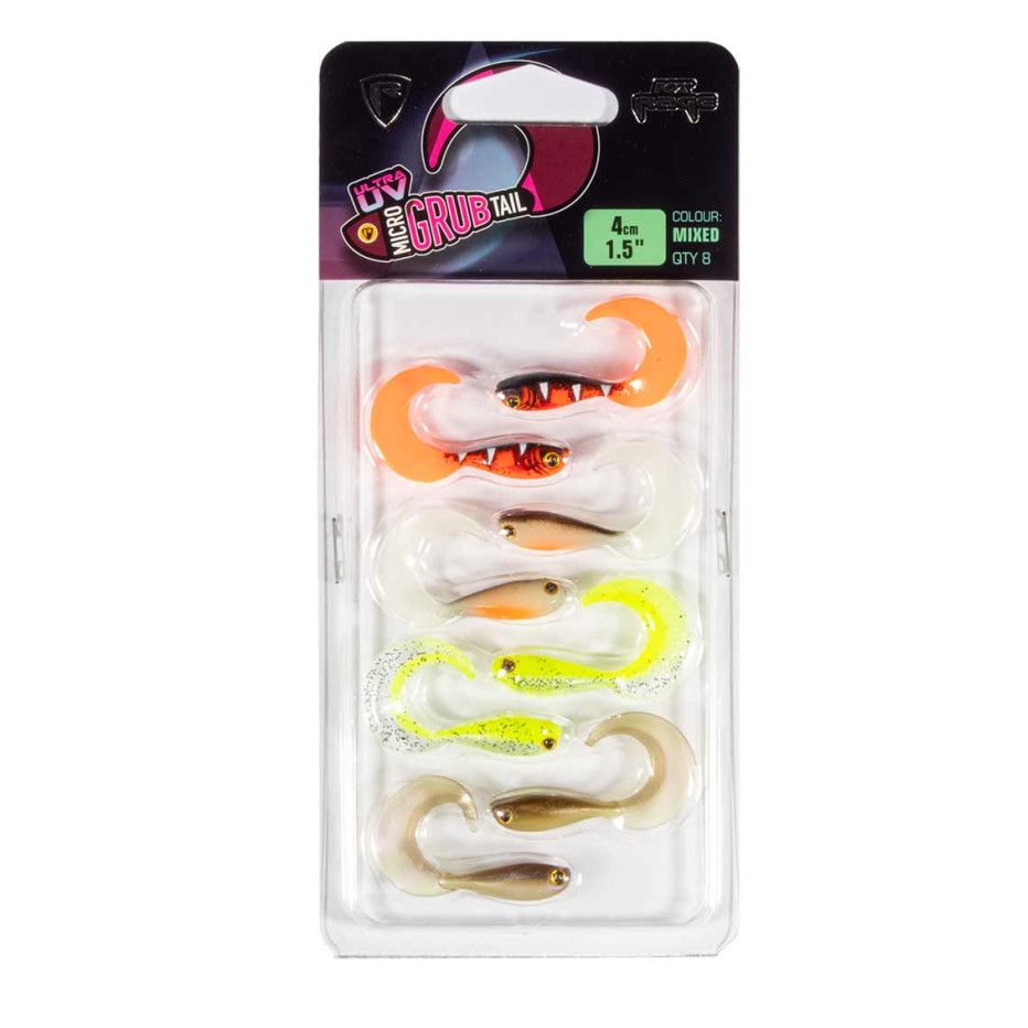 Gummifische Fox Rage Micro Grub 4cm UV Gemischte Farbe