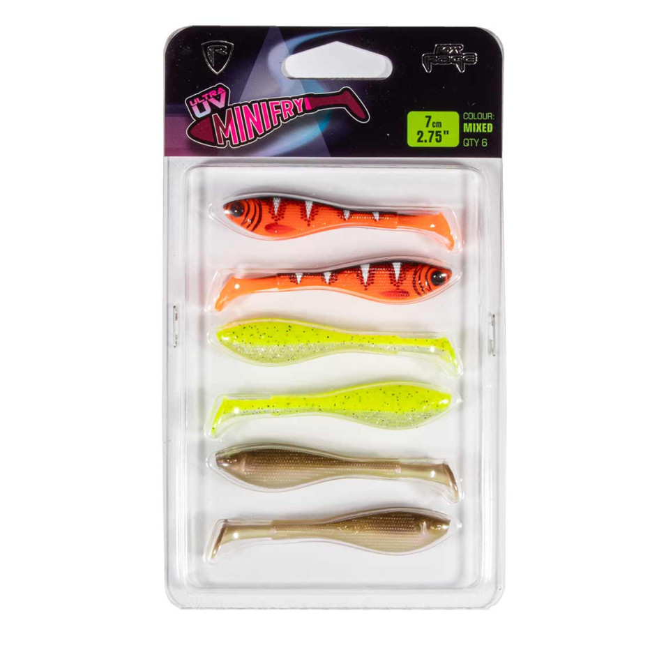 Gummifische Fox Rage Mini Fry UV 7cm gemischte Farbe