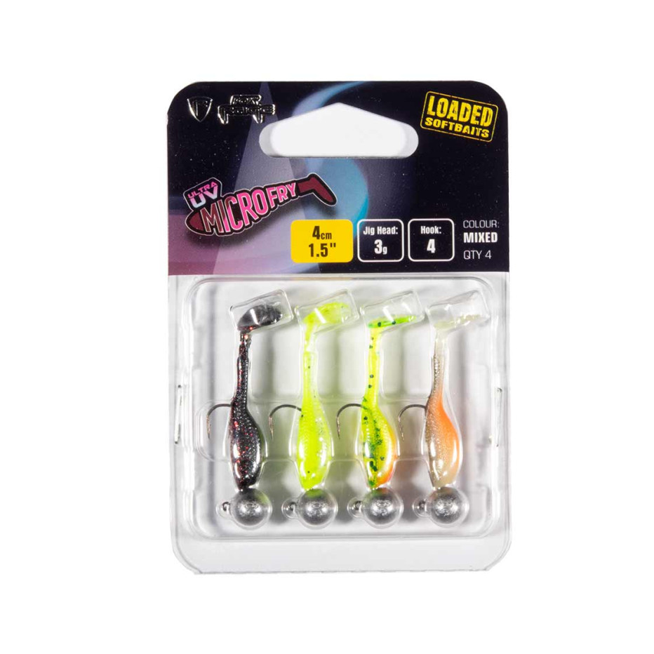 Kit Fox Rage Micro Fry UV 4cm Mixed Colour Loaded