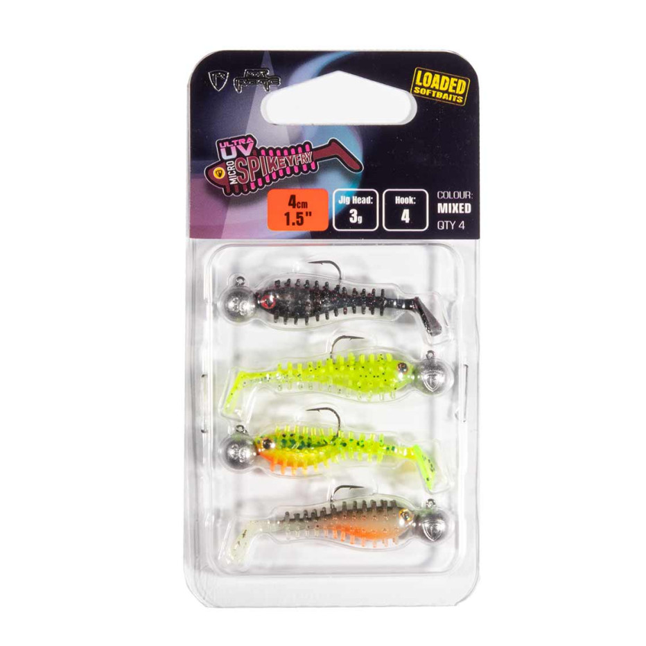 Señuelo Blando Fox Rage Micro Spikey Fry UV 4cm Color Mixto Cargado