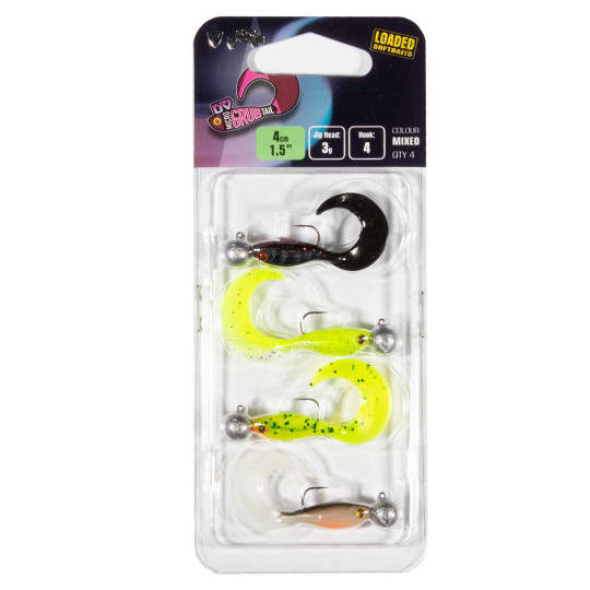 Leurre Souple Fox Rage Micro Grub Tail Mixed UV Colour Pack Loaded