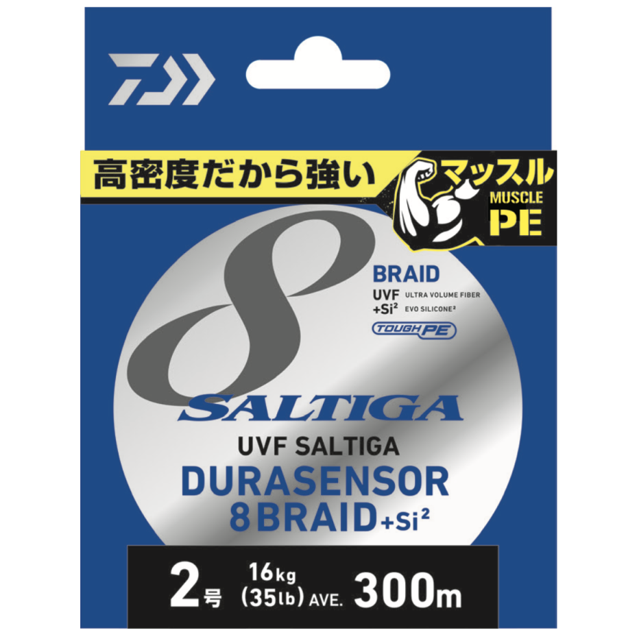 Tresse Daiwa Saltiga 8 Braid Dura Multicolore 300m