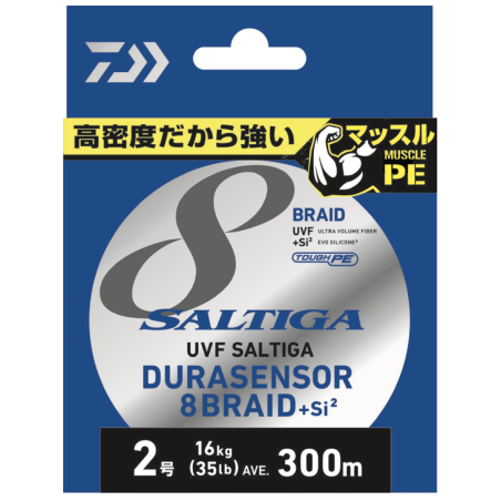 Tresse Daiwa Saltiga 8 Braid Dura Multicolore 300m