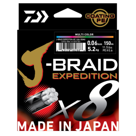 Hilo Trenzado Daiwa J-Braid Exp X8 Smash Orange 150m