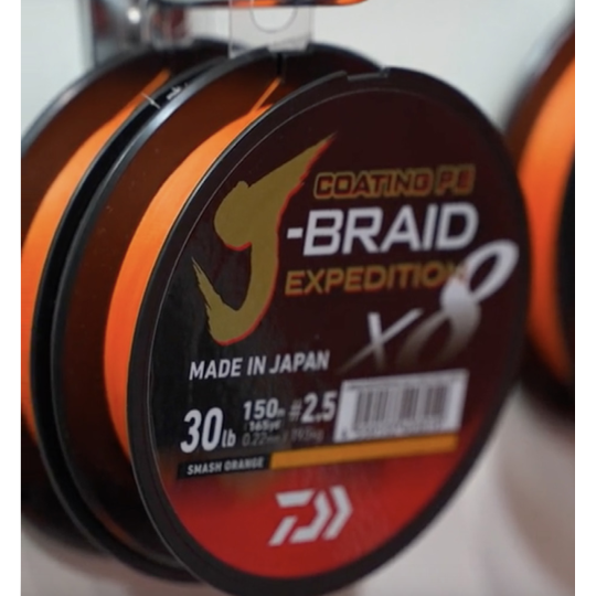 Braid Daiwa J-Braid Exp X8 Smash Orange 150m