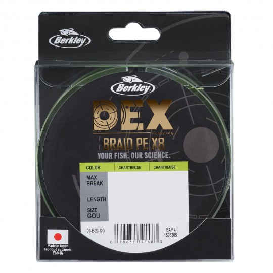 Geflochtene Angelschnur Berkley Dex Braid 8X Chartreuse 150m