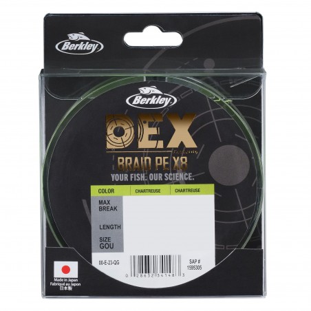 Hilo Trenzado Berkley Dex Braid 8X Chartreuse 150m
