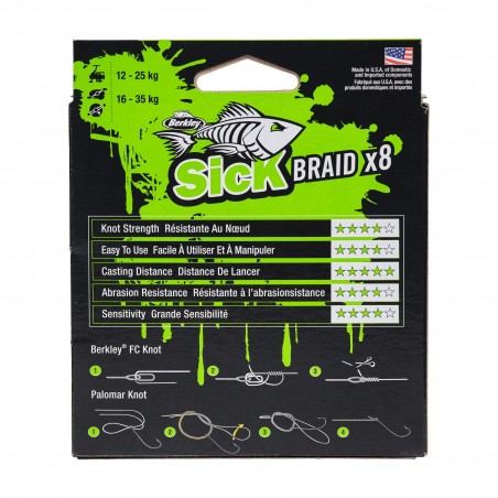 Geflochtene Angelschnur Berkley Sick Braid Red 150m