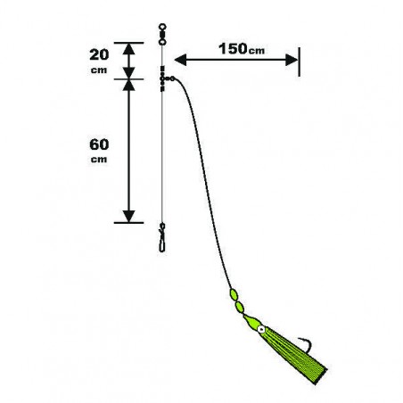 Grundlinie Brandungsangeln Sunset RS Wettbewerb Spezial Großer Fisch / Fluoro