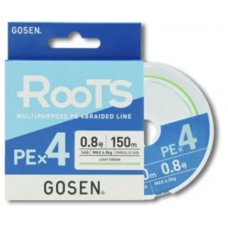 Geflochtene Angelschnur Gosen Roots X4 Light Green 150m