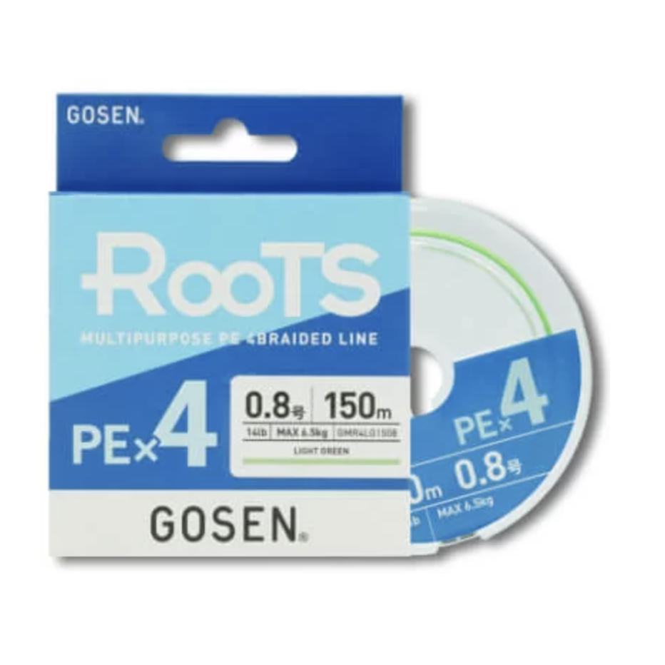 Geflochtene Angelschnur Gosen Roots X4 Light Green 200m