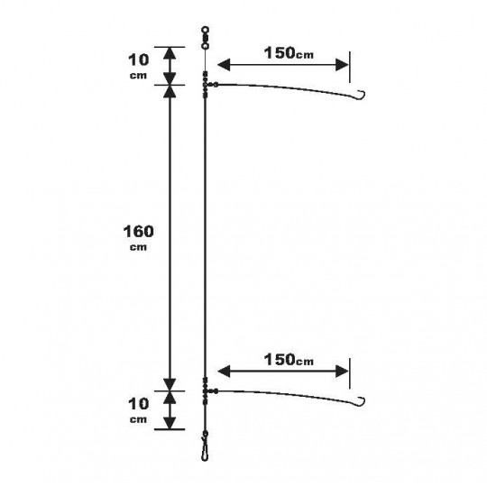 Bajo de línea Surfcasting Sunset RS Competencia Especial Royale / Fluoro