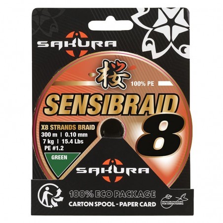 Tresse Sakura Sensibraid 8X Eco-Pack Green 300m