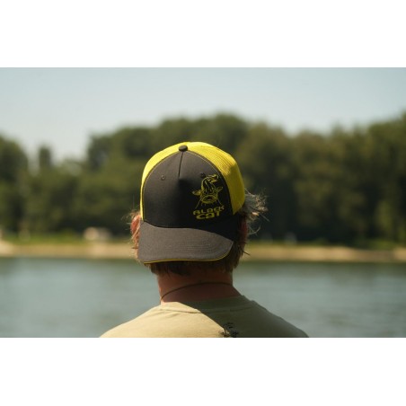 Gorra Black Cat Trucker Negra y Amarilla