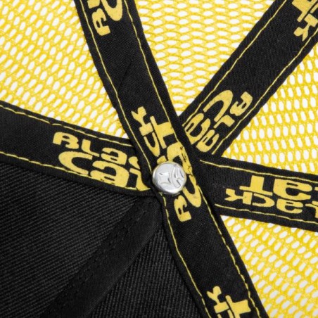 Black Cat Trucker Cap Black and Yellow