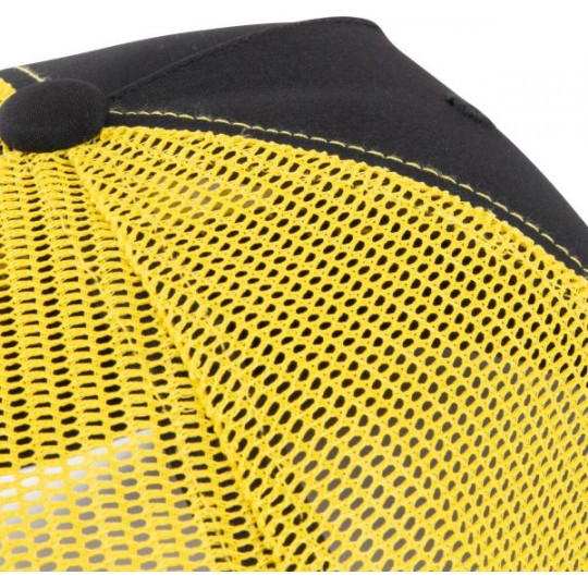 Black Cat Trucker Cap Black and Yellow