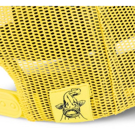 Black Cat Trucker Cap Black and Yellow