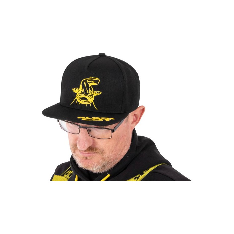 Kappe Black Cat Flat Peak Cap