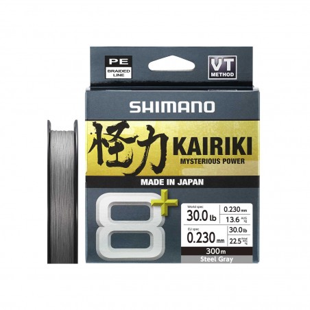 Geflochtene Angelschnur Shimano Kairiki 8 Plus 300m Grau