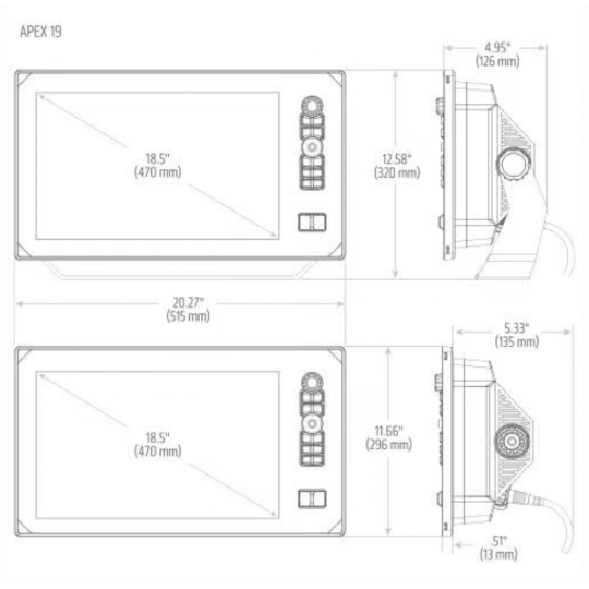 Tiefenmesser Angeln Humminbird Apex 19