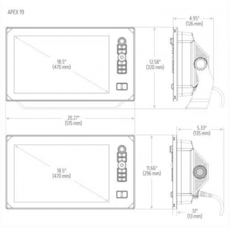 Sonda Humminbird Apex 19