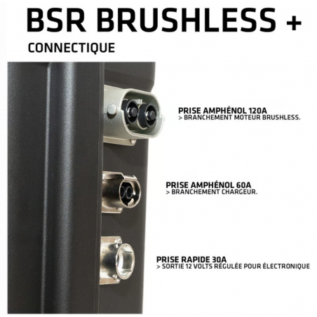 Batterie Lithium BSR Brushless+ LifePO4 Gen3 et Chargeur Etanche