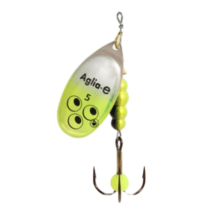 Cuiller Mepps Aglia-E Brite Argent Chartreuse