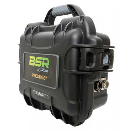 Lithium Battery BSR Prestige+ LifePO4 Gen3 with Charger and Fish finder Plug