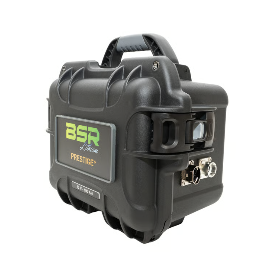 Lithium Battery BSR Prestige+ LifePO4 Gen3 with Charger and Fish finder Plug