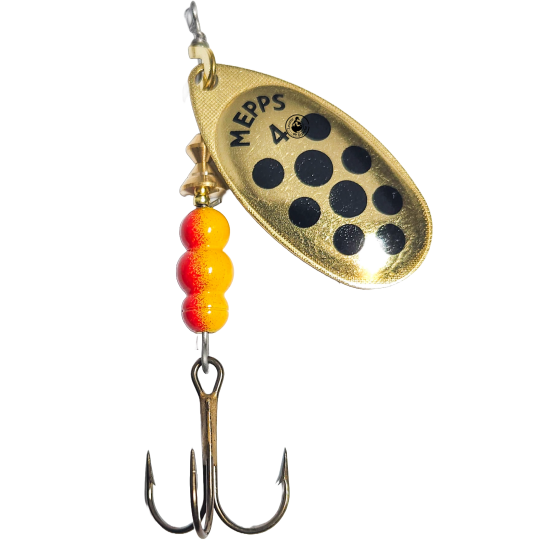 Spoon Mepps Aglia Black Dots Gold