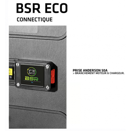 Caja de batería de litio BSR ECO 24V/100 Ah con cargador