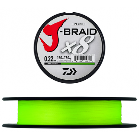 Braid Daiwa J Braid X8 Chartreuse 300m