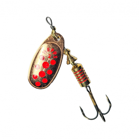 Spinning Spoon Mepps Comet Copper Red Dots